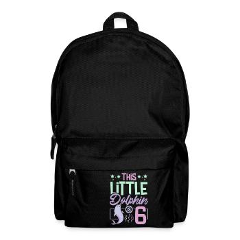 6 years this little dolphin is 6th birthday - Rucksack - Schwarz - Vorne