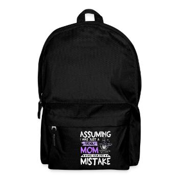 Friendly mom halloween saying - Backpack - black - Front