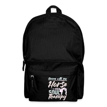 Être avec mon cheval est ma thérapie de l’âme - Sac à dos - noir - Devant