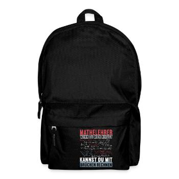 Mathe Mathelehrer - Rucksack - Schwarz - Vorne
