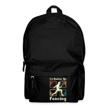 I'd rather be fencing - Backpack - black - Front