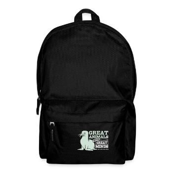 Great animals with great minds seals - Backpack - black - Front