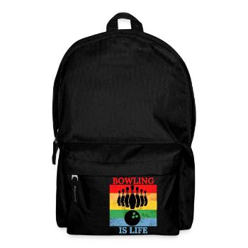 bowling est un t-shirt de vie - Sac à dos - noir - Devant