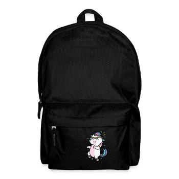 Unicorn in endurance sports fitness training - Backpack - black - Front