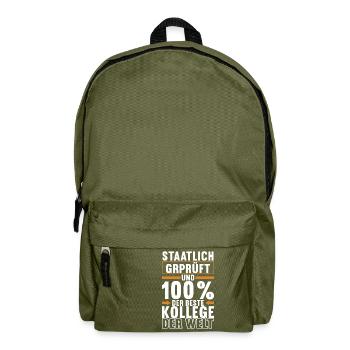 Abschiedsgeschenk Kollege Jobwechel - Rucksack - Olivgrün - Vorne