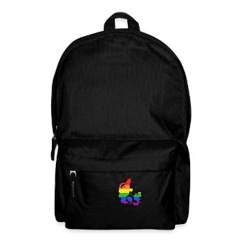 Dänemark Regenbogenflagge für stolze LGTBQ-Dänen - Rucksack - Schwarz - Vorne