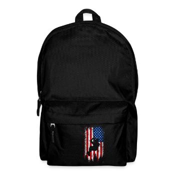 Tyrolienne drapeau américain usa 4 juillet - Sac à dos - noir - Devant