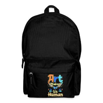 Art makes us human - Rucksack - Schwarz - Vorne