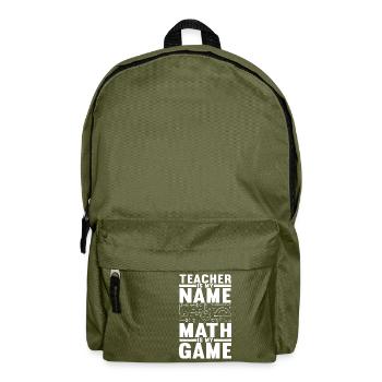 Math Teacher - Backpack - olive green - Front