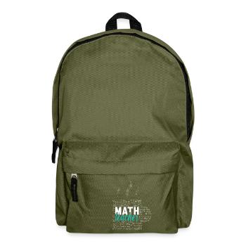 Math Teacher - Backpack - olive green - Front