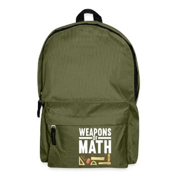 Math Teacher - Backpack - olive green - Front