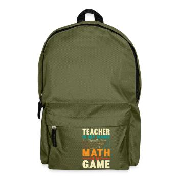Math Teacher - Backpack - olive green - Front