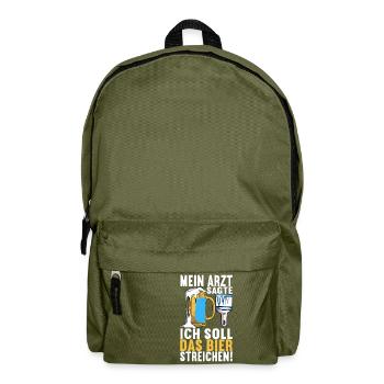 Beer drinkers Beer drinking - Backpack - olive green - Front