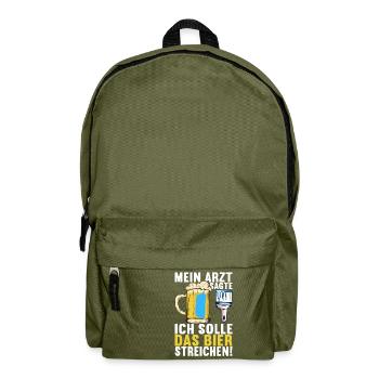 Beer drinkers Beer drinking - Backpack - olive green - Front