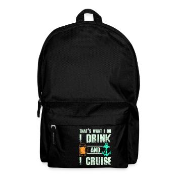 Je bois de la bière et je navigue - Sac à dos - noir - Devant