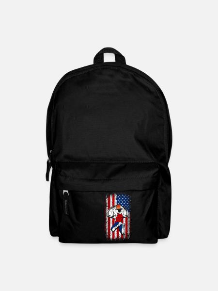 Usa American Flag Basketball 4th of July - Rucksack - Schwarz