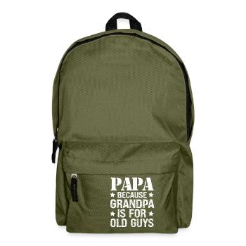 Opa ist für alte Geschenke - Rucksack - Olivgrün - Vorne