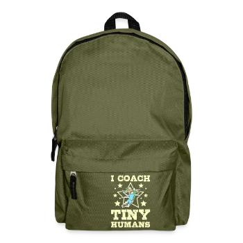 I coach tiny humans Handball - Backpack - olive green - Front