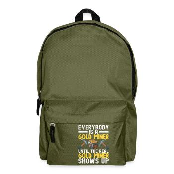 Gold Diggers Gold Mining - Backpack - olive green - Front