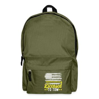 Abschleppwagen Abschleppdienst - Rucksack - Olivgrün - Vorne
