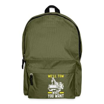 Abschleppwagen Abschleppdienst - Rucksack - Olivgrün - Vorne