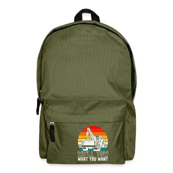 Abschleppwagen Abschleppdienst - Rucksack - Olivgrün - Vorne
