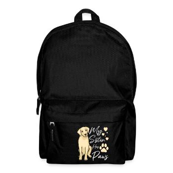 My Sister has paws labrador - Backpack - black - Front