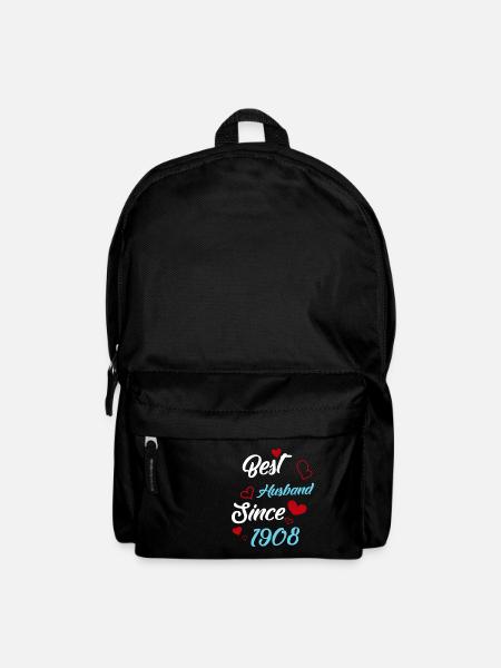 Best Husband Since 1908 Wedding - Backpack - black