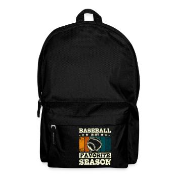Baseball is my favorite season - Rucksack - Schwarz - Vorne