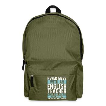Professeur d’anglais Englisch Lehrer - Sac à dos - vert olive - Devant