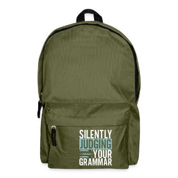 Professeur d’anglais Englisch Lehrer - Sac à dos - vert olive - Devant