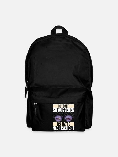 Nachtschicht Nachtdienst - Rucksack - Schwarz