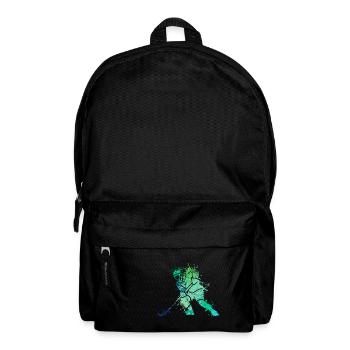 Cool Splash Art Ice Hockey Player - Rucksack - Schwarz - Vorne