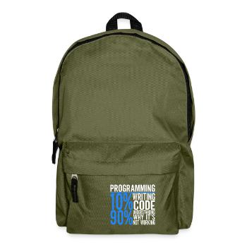 Programmierer Informatiker - Rucksack - Olivgrün - Vorne