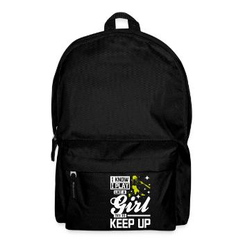 Je sais que je joue au softball comme une fille qui essaie de suivre le rythme - Sac à dos - noir - Devant