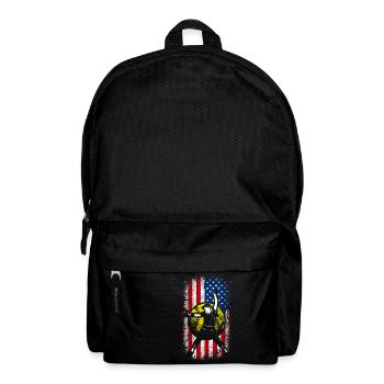 Drapeau américain américain patriotique softball 4 juillet - Sac à dos - noir - Devant