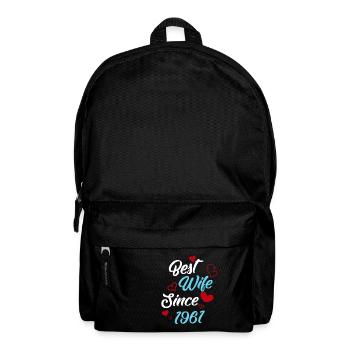 Anniversary Best Wife Since 1961 Wedding - Backpack - black - Front