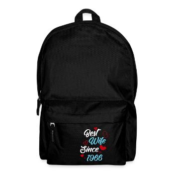 Anniversary Best Wife Since 1966 Wedding - Backpack - black - Front