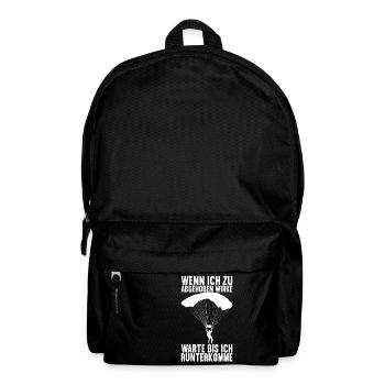 Fallschirmspringer Fallschirmsprung Skydiving - Rucksack - Schwarz - Vorne