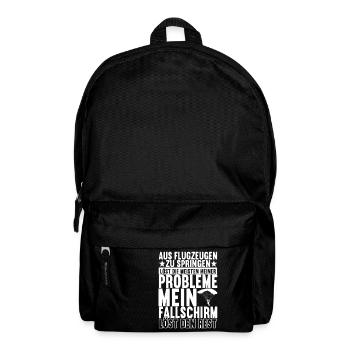 Fallschirmspringer Fallschirmsprung Skydiving - Rucksack - Schwarz - Vorne