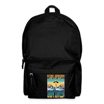 Fallschirmspringer Fallschirmsprung Skydiving - Rucksack - Schwarz - Vorne