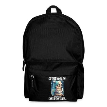 Guten Morgen? Ganz Dünnes Eis Grimmige Eule Spruch - Rucksack - Schwarz - Vorne