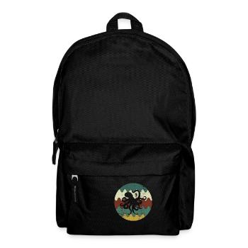 Octopus Retro - Rucksack - Schwarz - Vorne