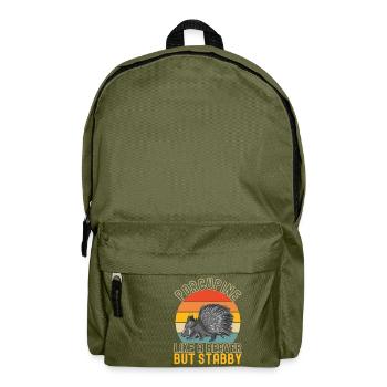 Süßes Stachelschwein - Rucksack - Olivgrün - Vorne