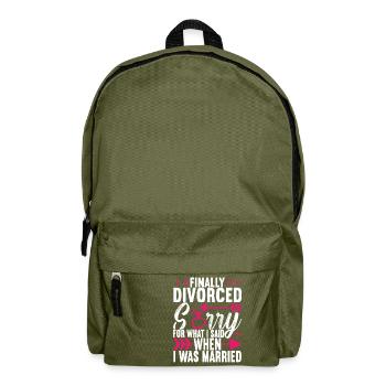 Scheidung Geschieden - Rucksack - Olivgrün - Vorne