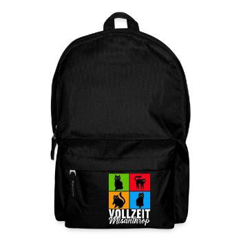 Katzen Misanthrop Sarkasmus - Rucksack - Schwarz - Vorne