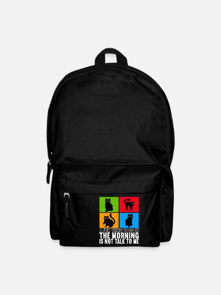 Katzen Misanthrop Sarkasmus - Rucksack - Schwarz