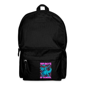 100 Tage Schulen Dinosaurier DAB T-REX Pink - Rucksack - Schwarz - Vorne