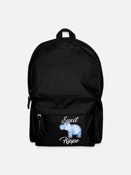 Geschenk zur Geburt der Tochter Süsses Hippo - Rucksack - Schwarz