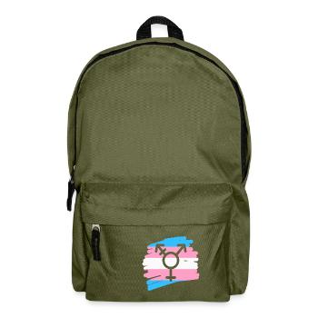 Transgender Trans LGBTQ - Backpack - olive green - Front